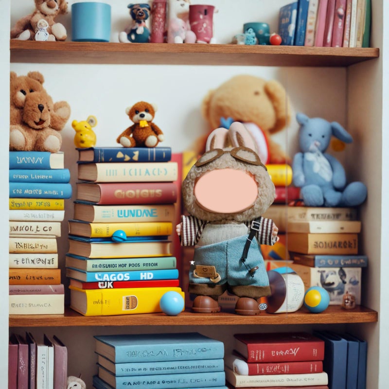 SHUOXUKE 17cm Doll Clothes Set and Accessories, 2025 Designed Clothes Set for 15cm/17cm Doll with Brown Glasses & Overalls & Brown Shoes - Image 4
